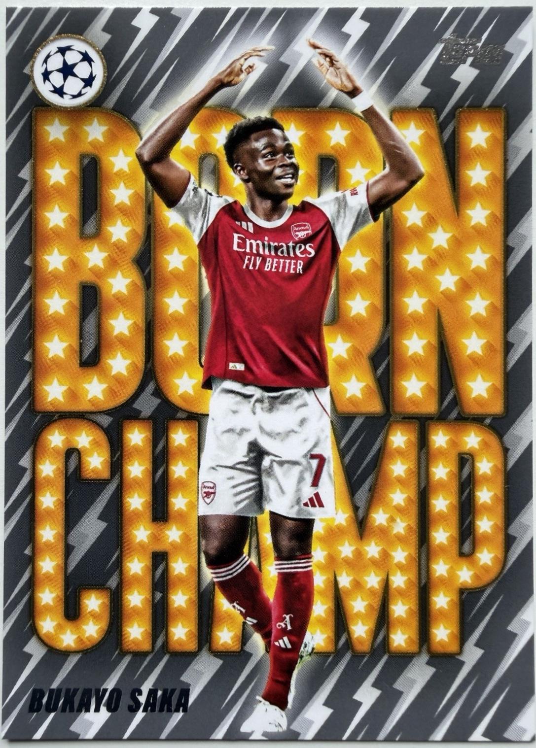 2025 Topps UEFA Born Champ Bukayo Saka #BC-1 card