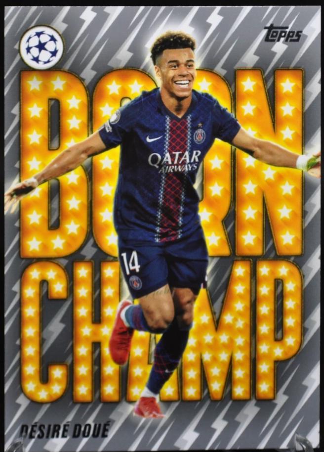 2025 Topps UEFA Born Champ Desire Doue #BC-9 card