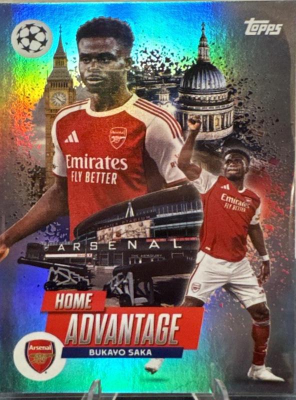 2025 Topps UEFA Home Pitch Advantage Bukayo Saka #HP-10 card