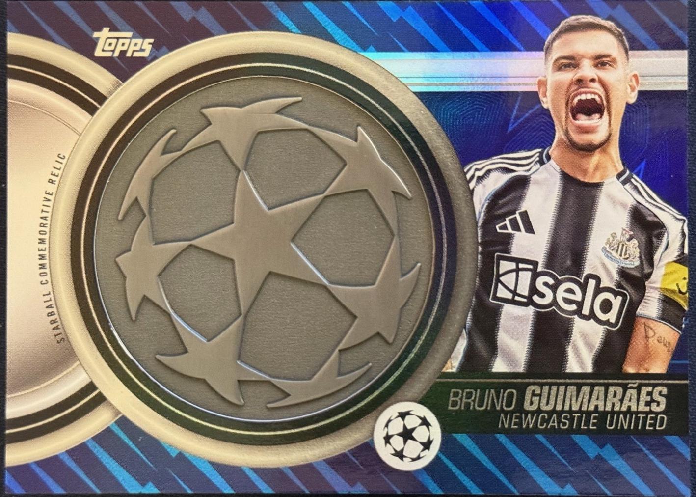2025 Topps UEFA Starball Commemorative Relic Bruno Guimaraes #SCR-BG card
