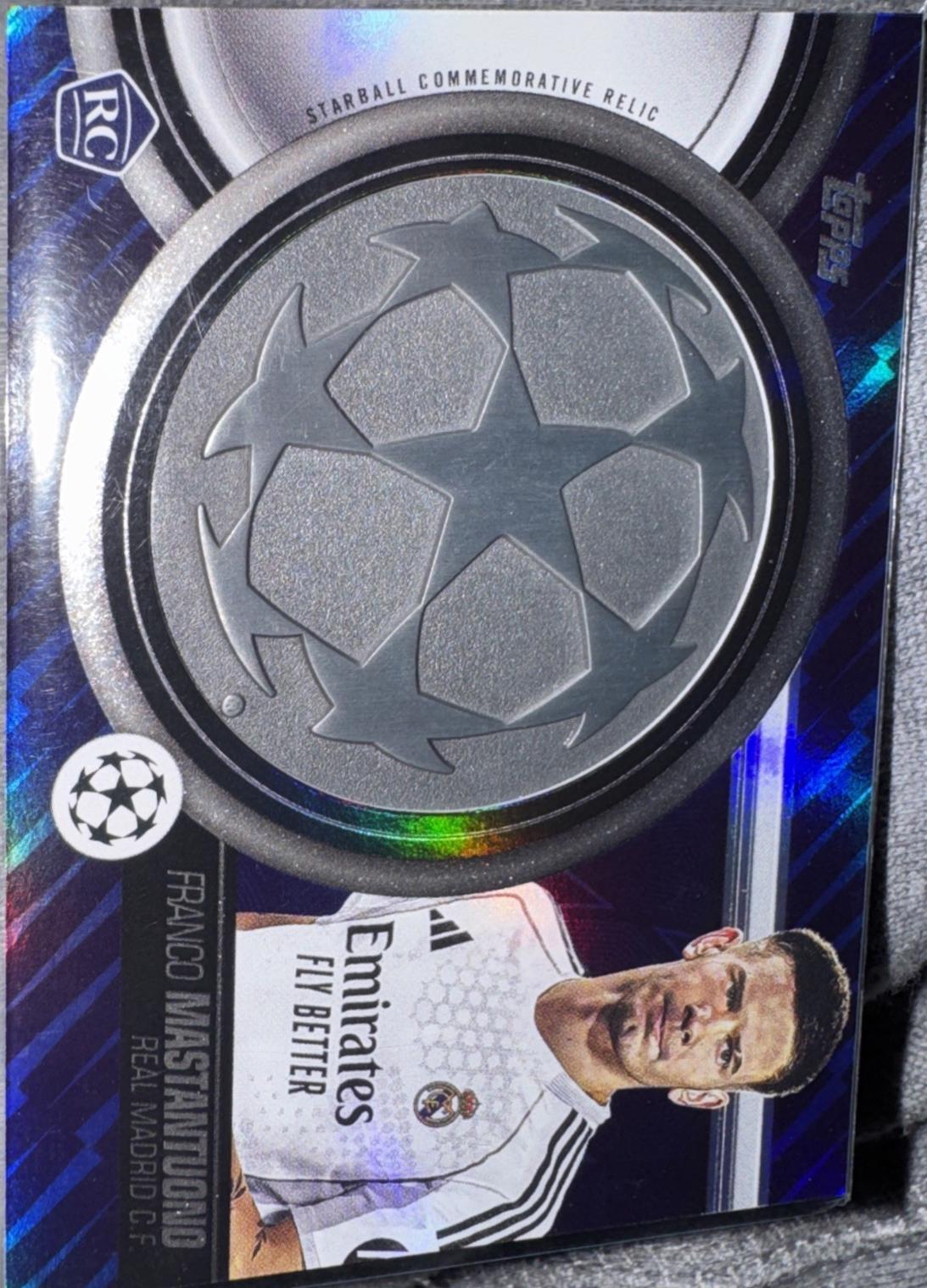 2025 Topps UEFA Starball Commemorative Relic Franco Mastantuono #SCR-FM card