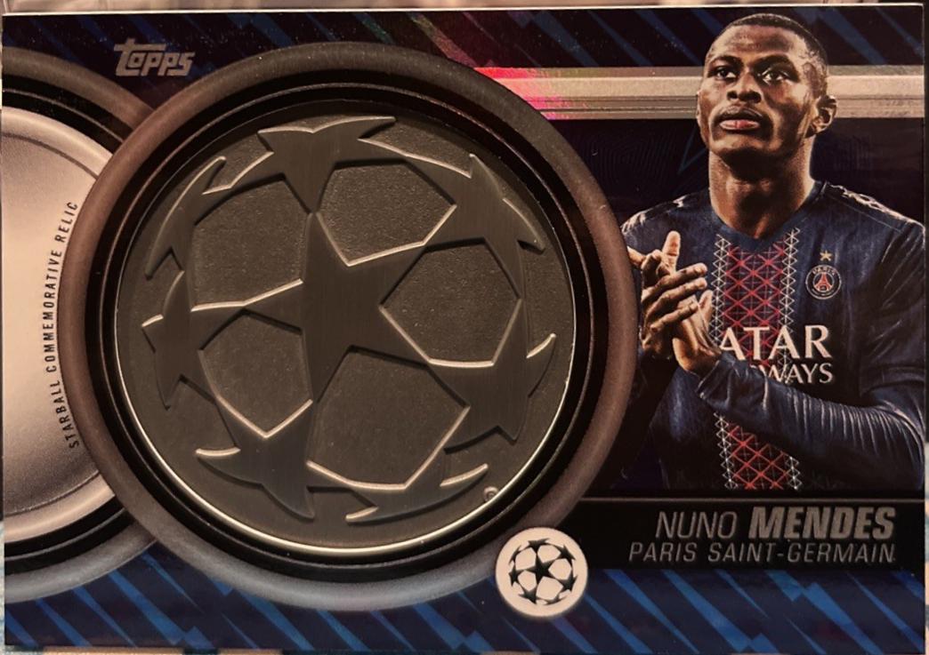 2025 Topps UEFA Starball Commemorative Relic Nuno Mendes #SCR-NM card