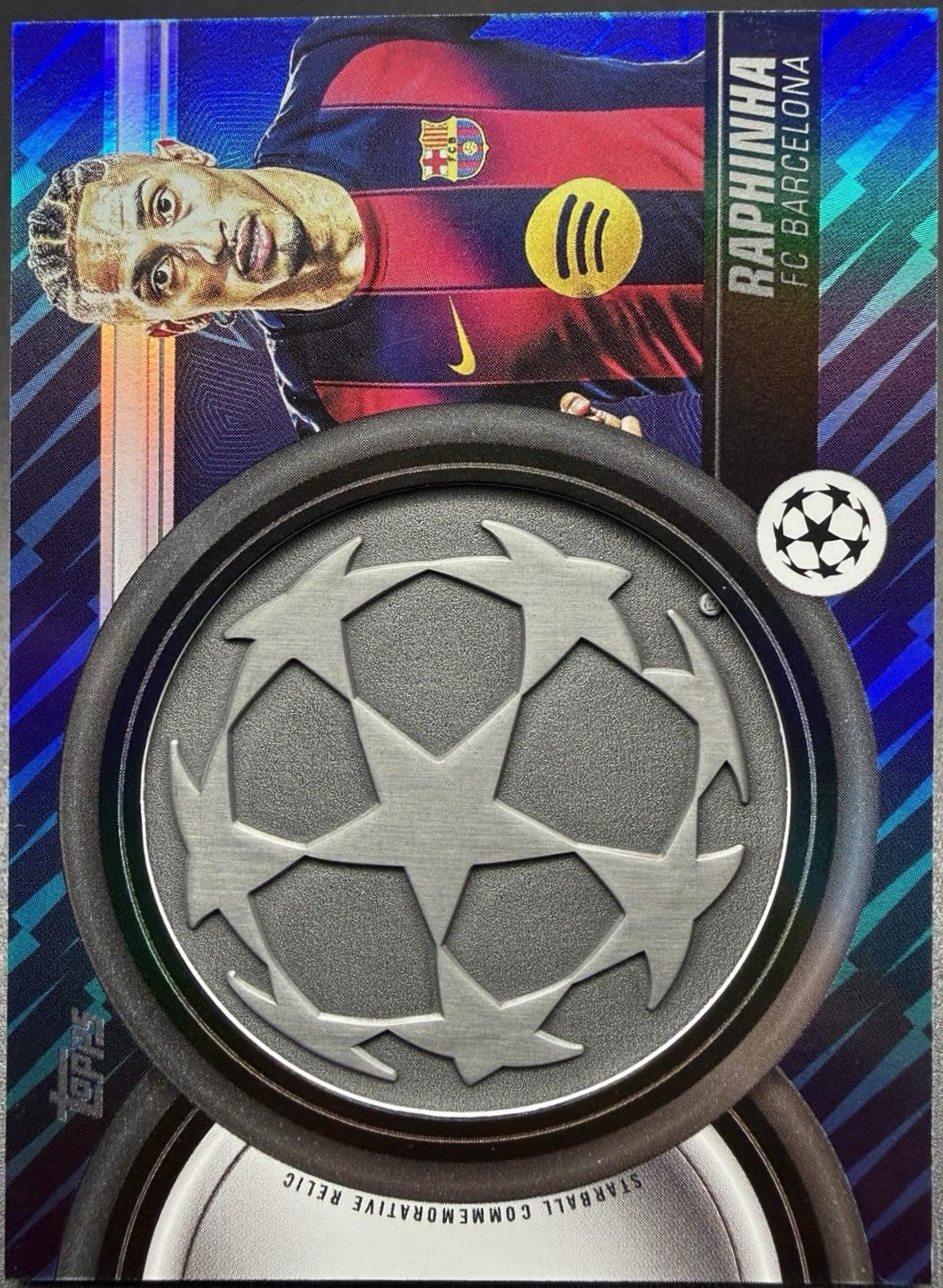 2025 Topps UEFA Starball Commemorative Relic Raphinha #SCR-RA card