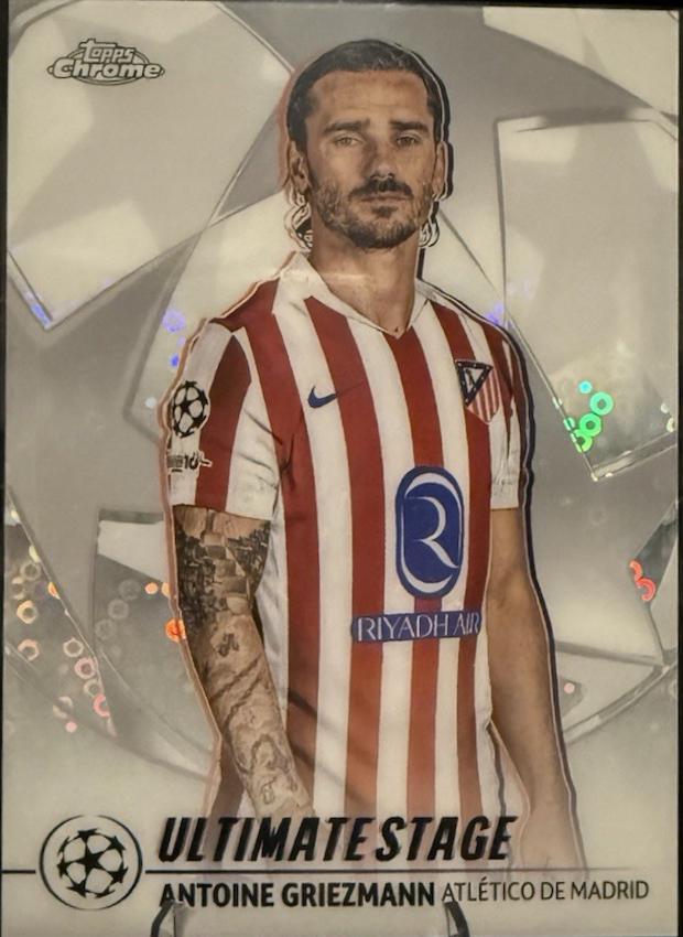 2025 Topps UEFA Ultimate Stage Chrome Antoine Griezmann #US-28 card