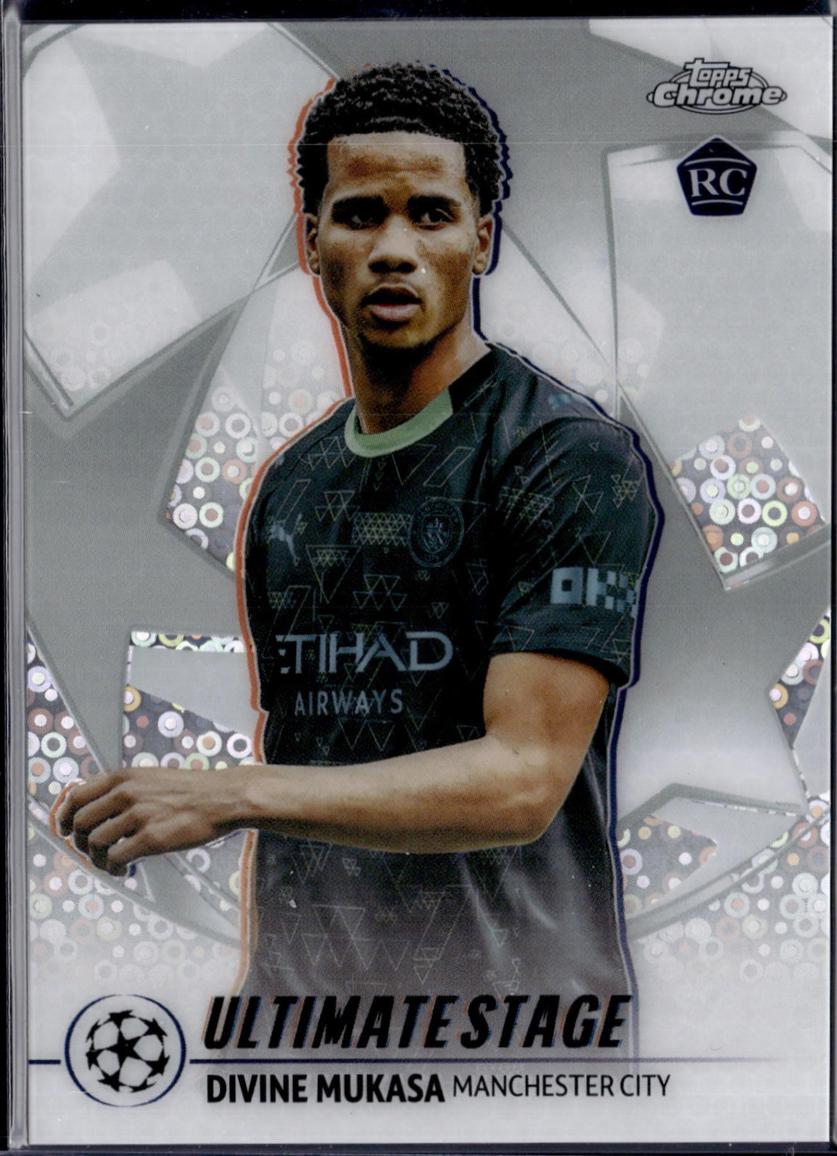 2025 Topps UEFA Ultimate Stage Chrome Divine Mukasa #US-12 card