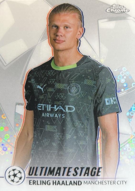 2025 Topps UEFA Ultimate Stage Chrome Erling Haaland #US-10 card