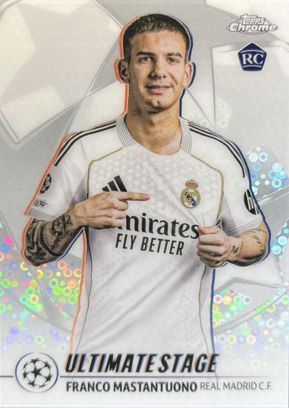 2025 Topps UEFA Ultimate Stage Chrome Franco Mastantuono #US-21 card