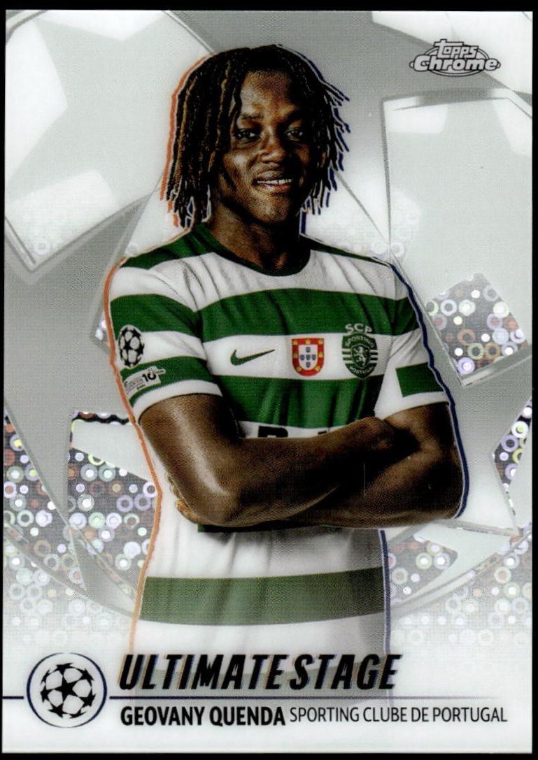 2025 Topps UEFA Ultimate Stage Chrome Geovany Quenda #US-49 card