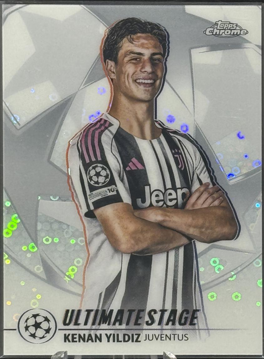 2025 Topps UEFA Ultimate Stage Chrome Kenan Yildiz #US-41 card