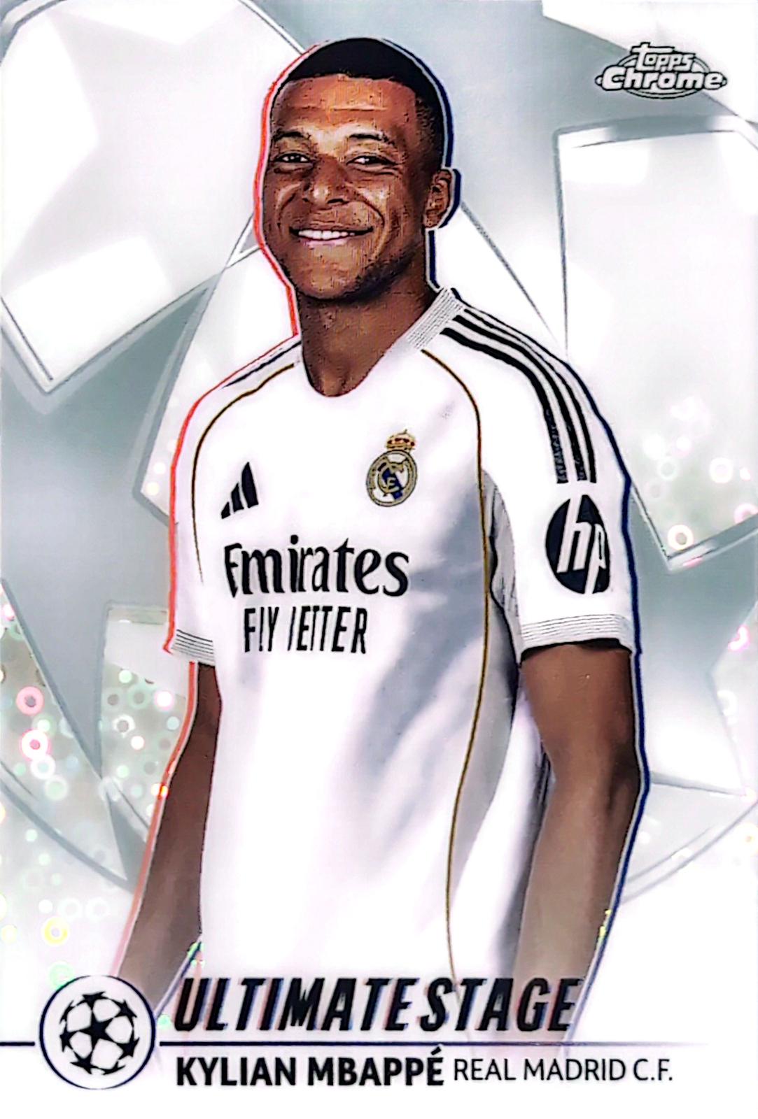 2025 Topps UEFA Ultimate Stage Chrome Kylian Mbappe #US-25 card