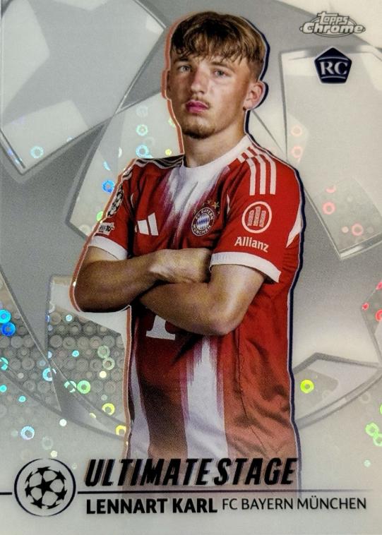2025 Topps UEFA Ultimate Stage Chrome Lennart Karl #US-33 card