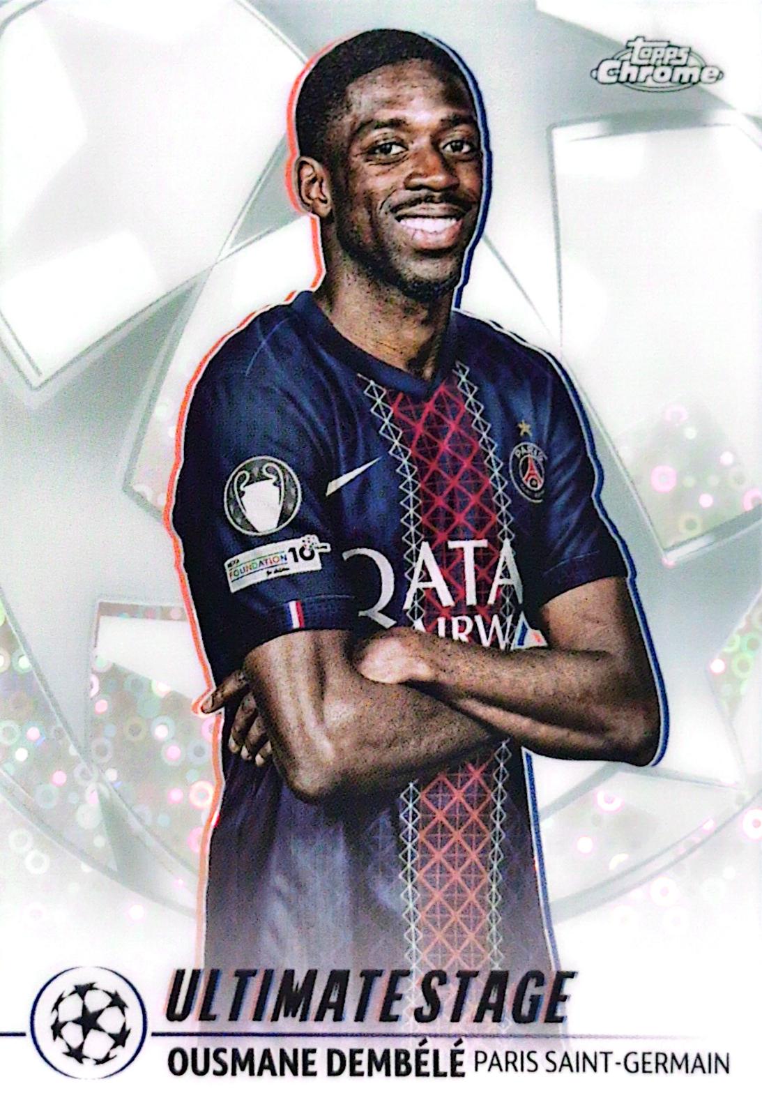 2025 Topps UEFA Ultimate Stage Chrome Ousmane Dembele #US-45 card