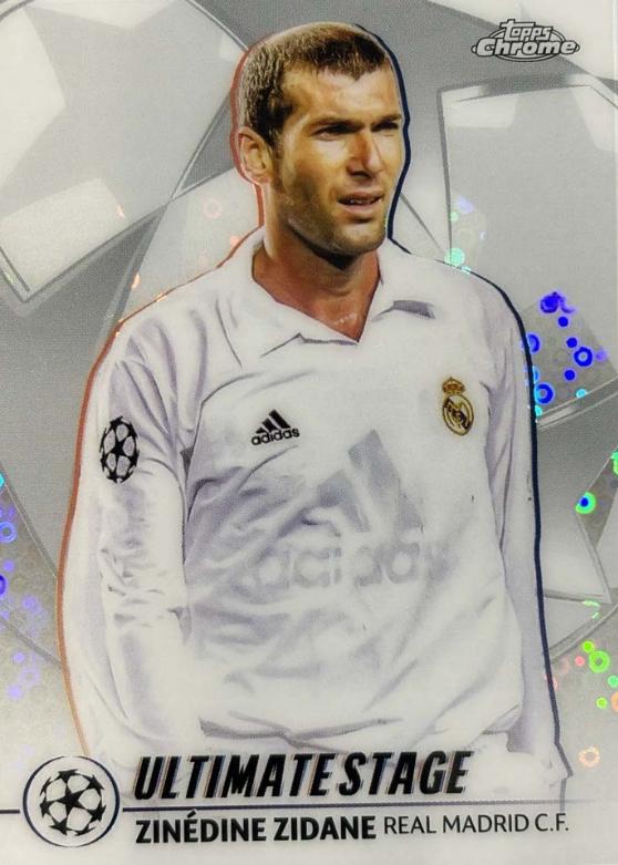 2025 Topps UEFA Ultimate Stage Chrome Zinedine Zidane #US-24 card