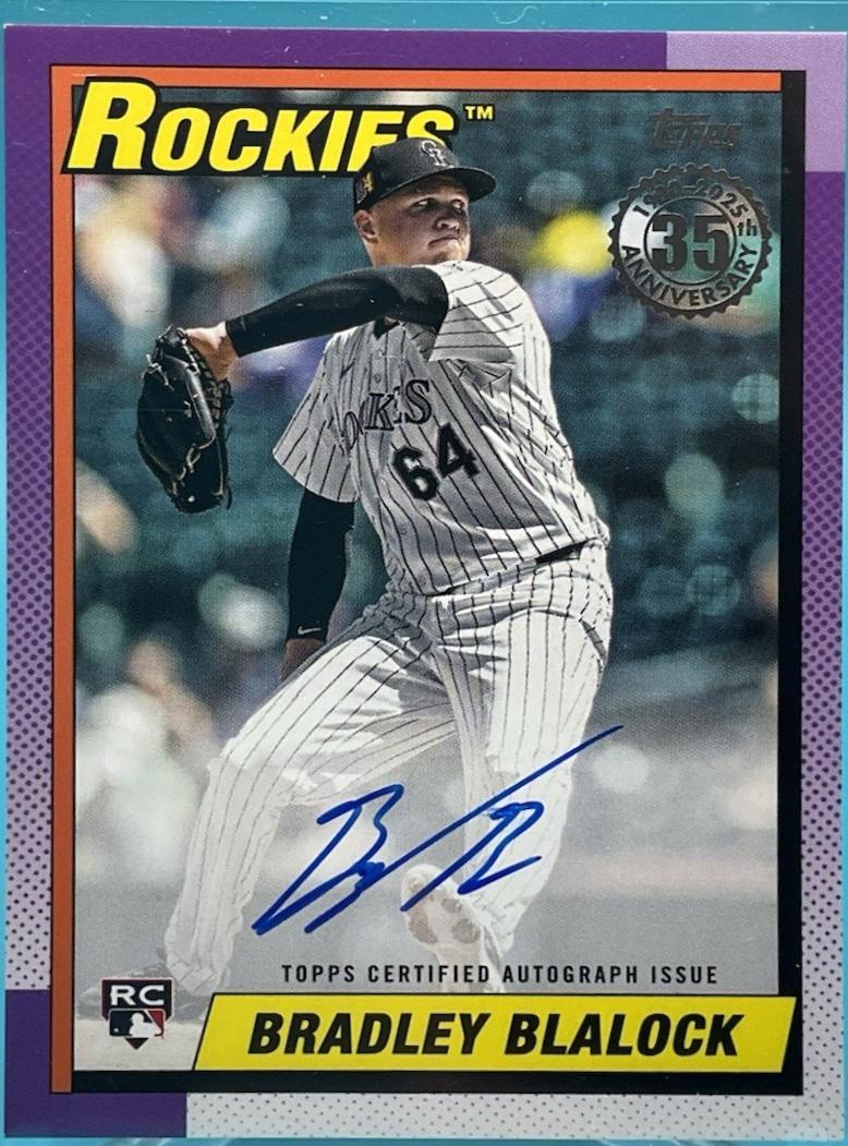 2025 Topps Update 1990 Autograph Bradley Blalock #90A-BBI card