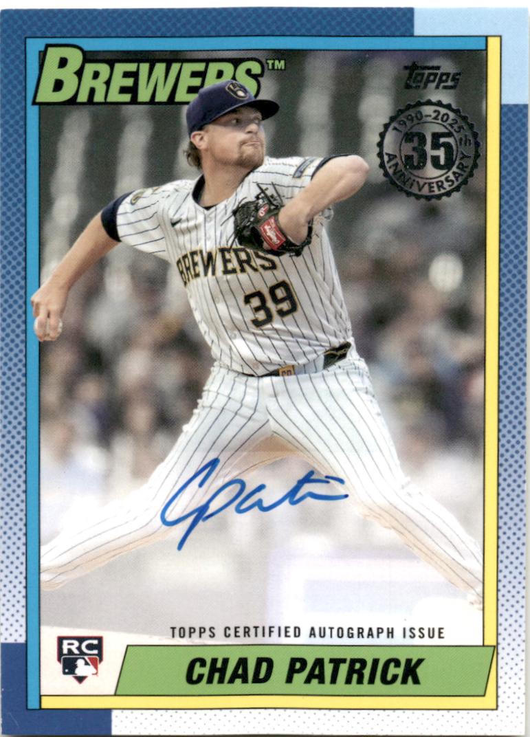 2025 Topps Update 1990 Autograph Chad Patrick #90AU-CPK card