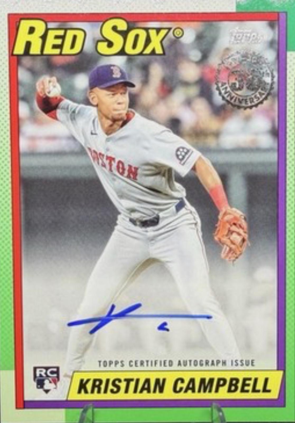 2025 Topps Update 1990 Autograph Kristian Campbell #90AU-KC card