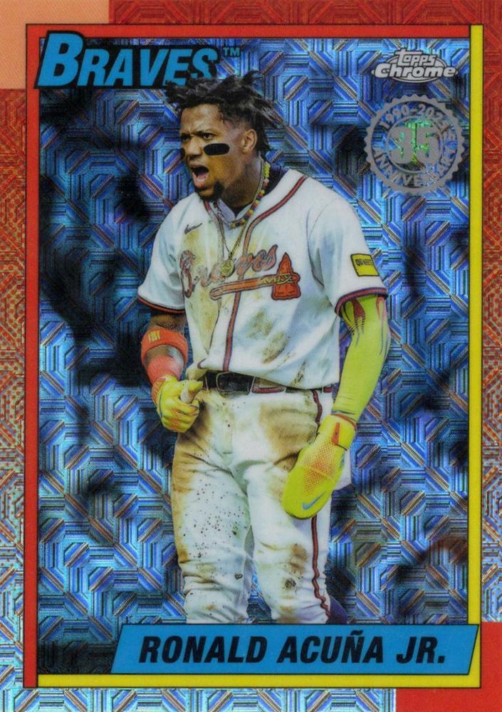 2025 Topps Update 1990 Chrome Ronald Acuna Jr. #U90C-11 card