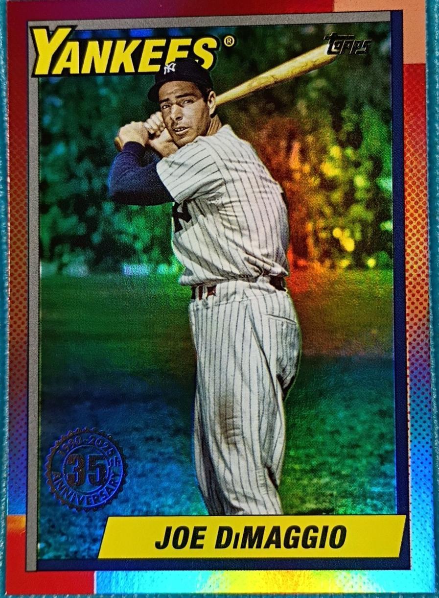 2025 Topps Update 1990 Joe DiMaggio [Rainbow Foil] #U90-39 card