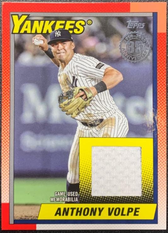 2025 Topps Update 1990 Relics Anthony Volpe #90RU-AV card