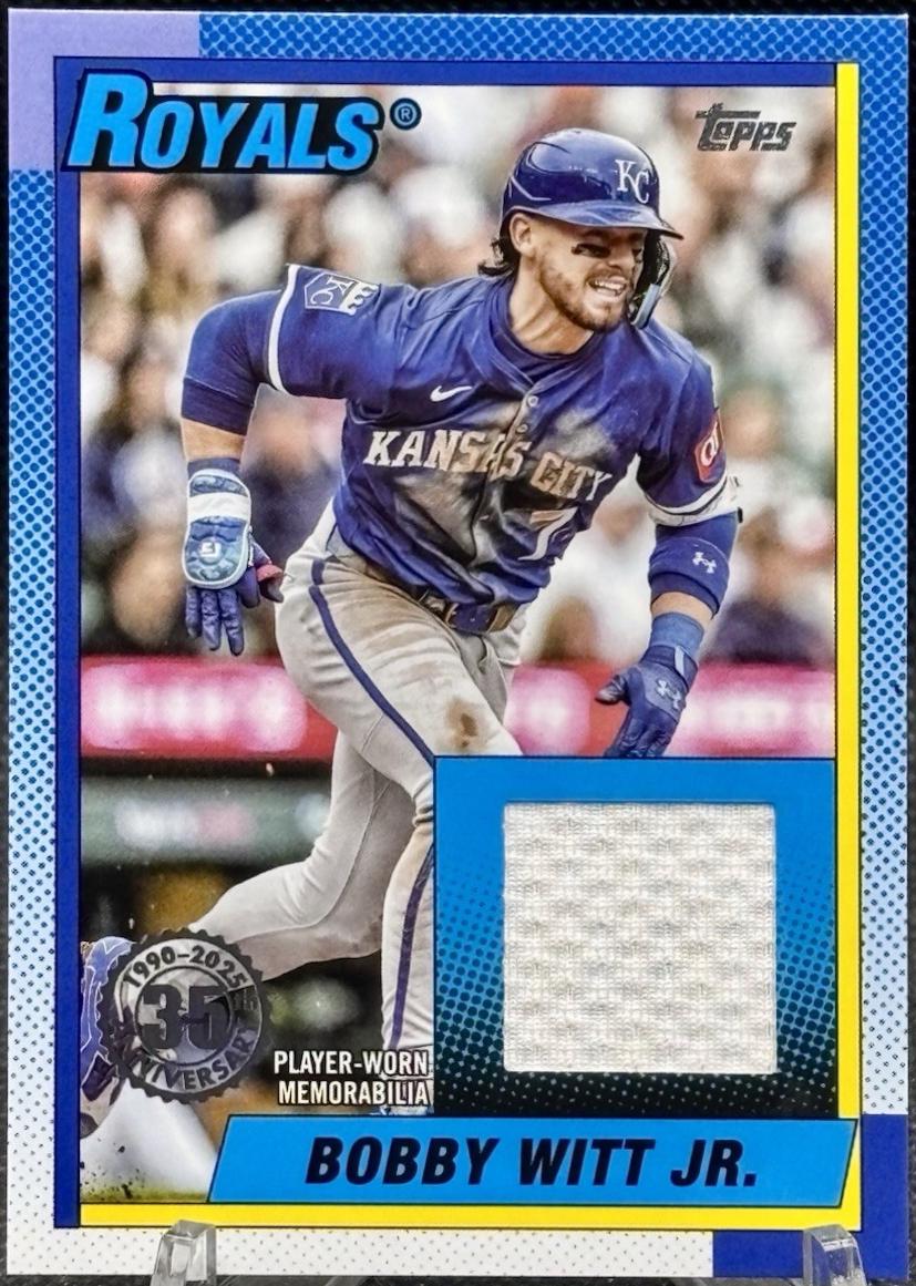 2025 Topps Update 1990 Relics Bobby Witt Jr. #90RU-BW card