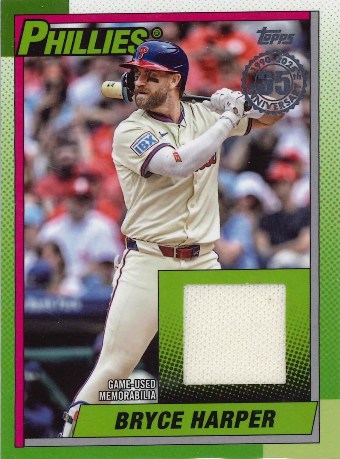 2025 Topps Update 1990 Relics Bryce Harper #90RU-BH card