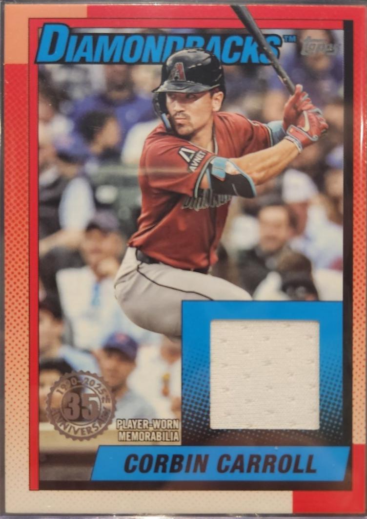 2025 Topps Update 1990 Relics Corbin Carroll #90RU-CCL card