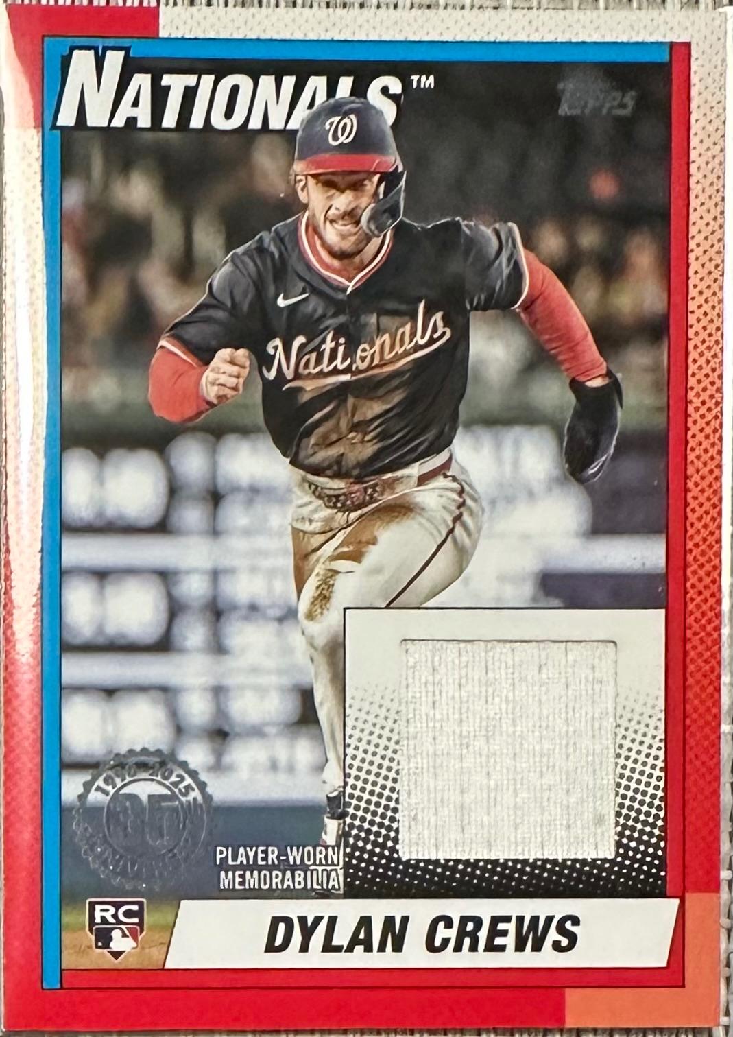 2025 Topps Update 1990 Relics Dylan Crews #90RU-DC card