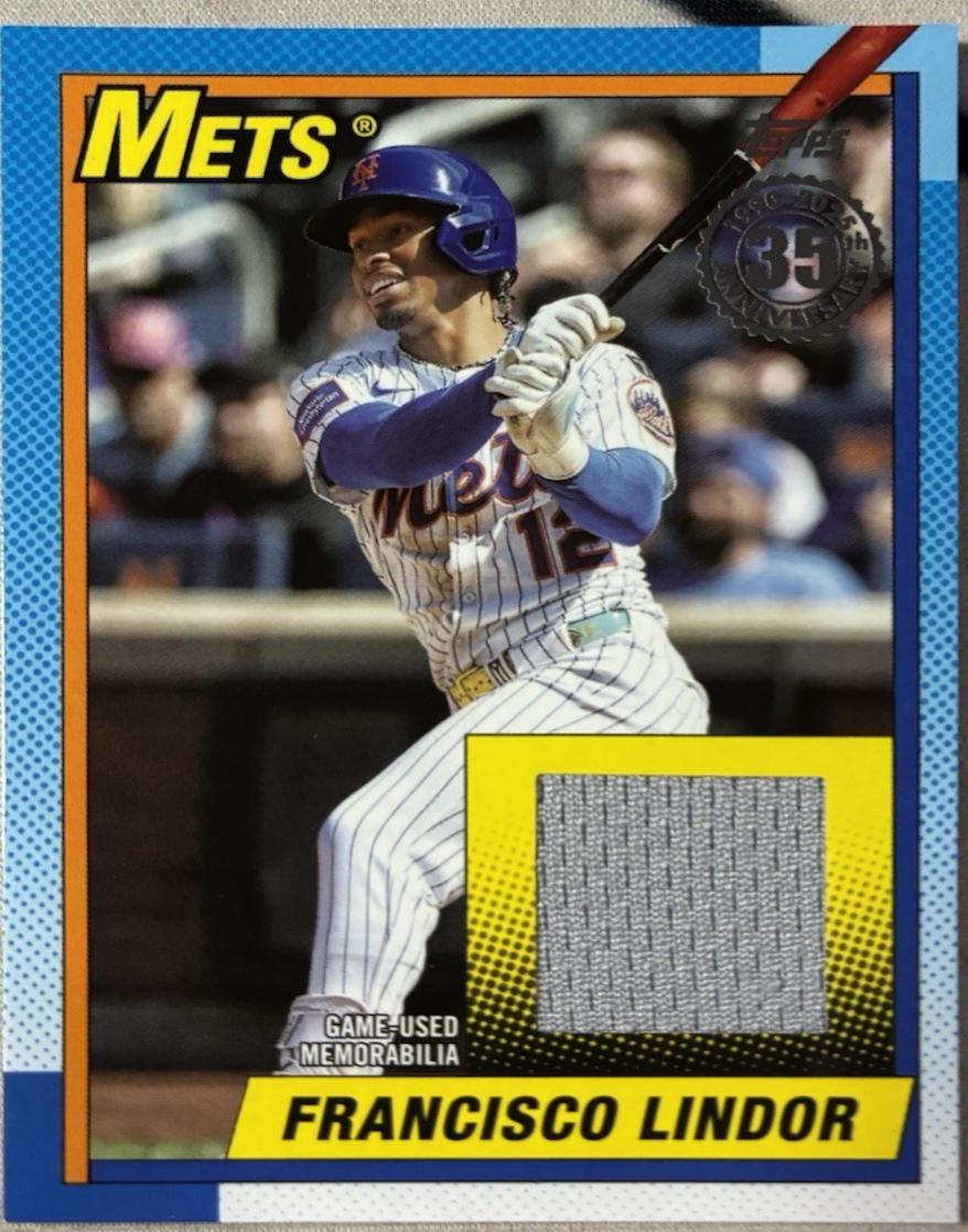 2025 Topps Update 1990 Relics Francisco Lindor #90RU-FL card