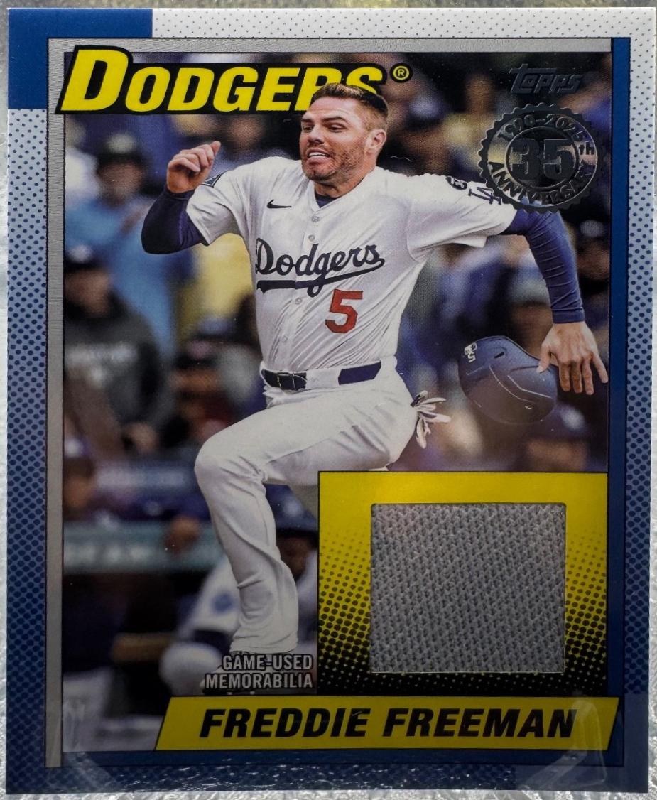 2025 Topps Update 1990 Relics Freddie Freeman #90RU-FF card