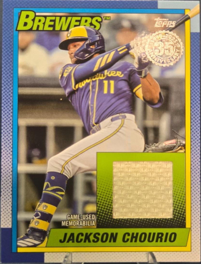 2025 Topps Update 1990 Relics Jackson Chourio #90RU-JCH card
