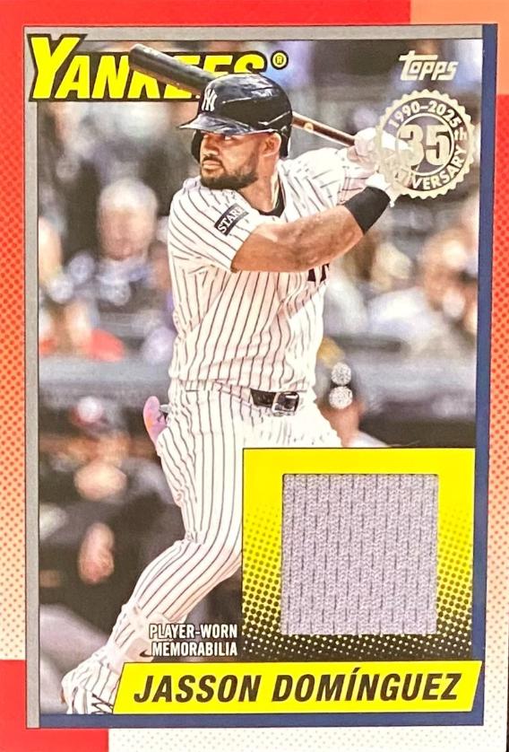2025 Topps Update 1990 Relics Jasson Dominguez #90RU-JD card