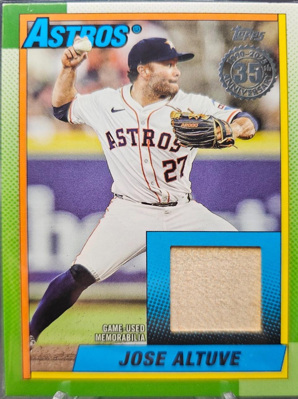 2025 Topps Update 1990 Relics Jose Altuve #90RU-JA card