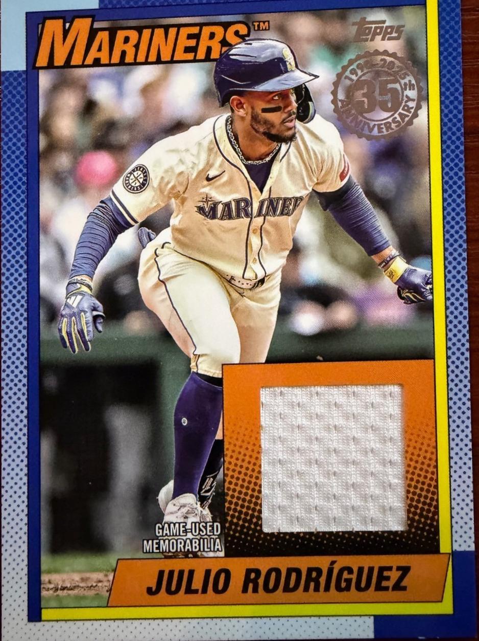 2025 Topps Update 1990 Relics Julio Rodriguez #90RU-JR card
