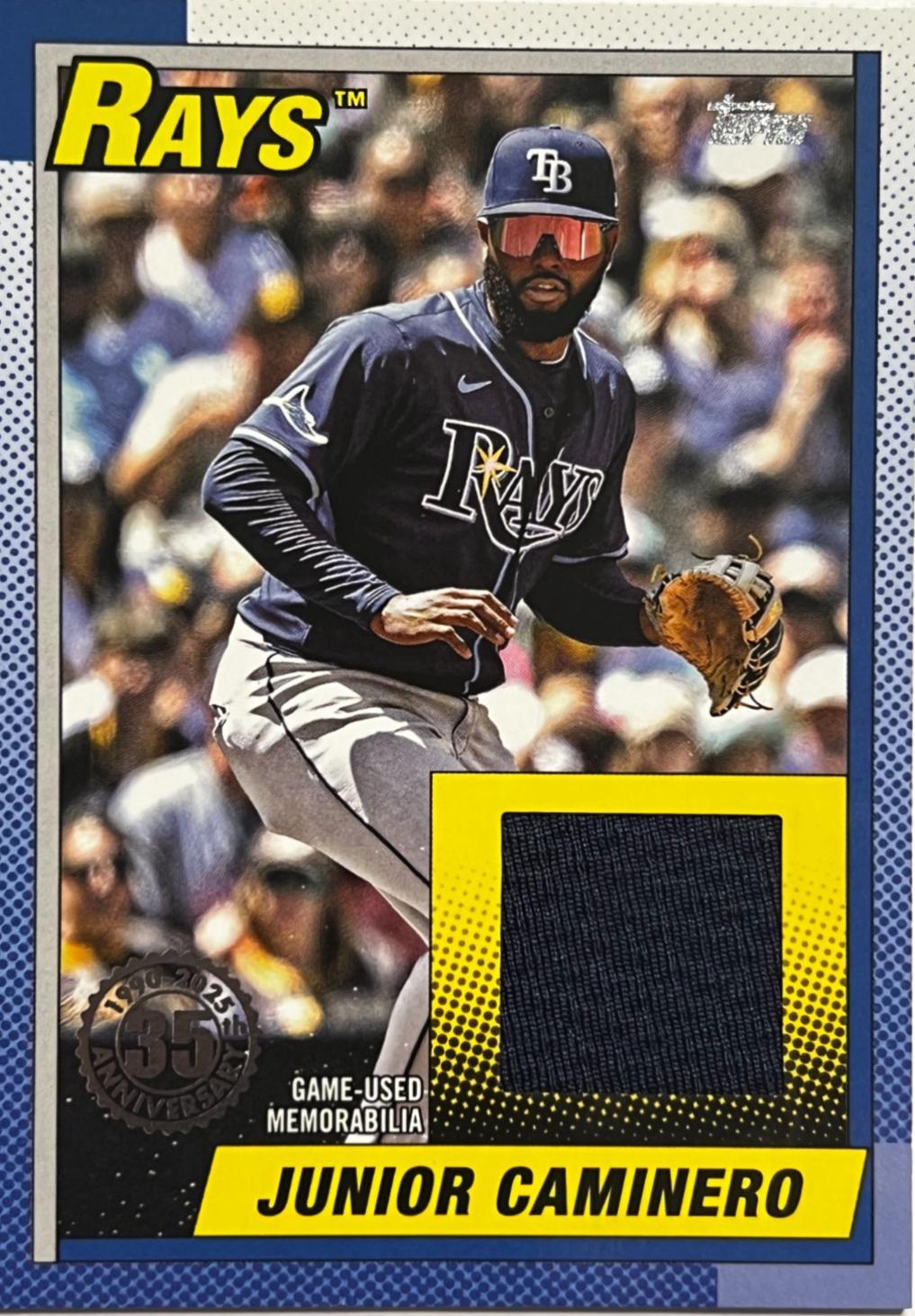 2025 Topps Update 1990 Relics Junior Caminero #90RU-JCA card