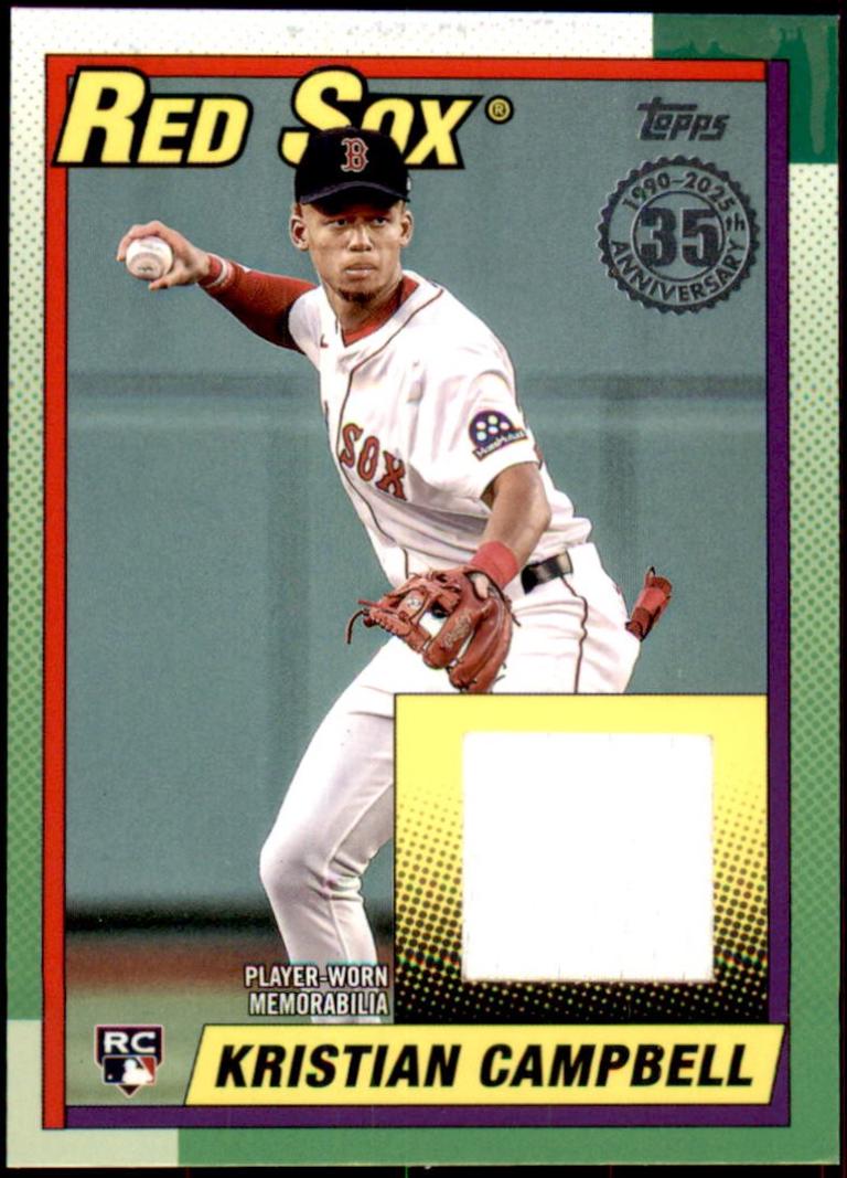 2025 Topps Update 1990 Relics Kristian Campbell #90RU-KC card