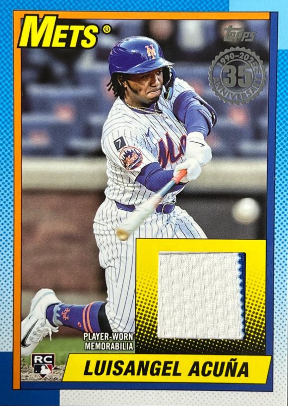 2025 Topps Update 1990 Relics Luisangel Acuna #90RU-LA card