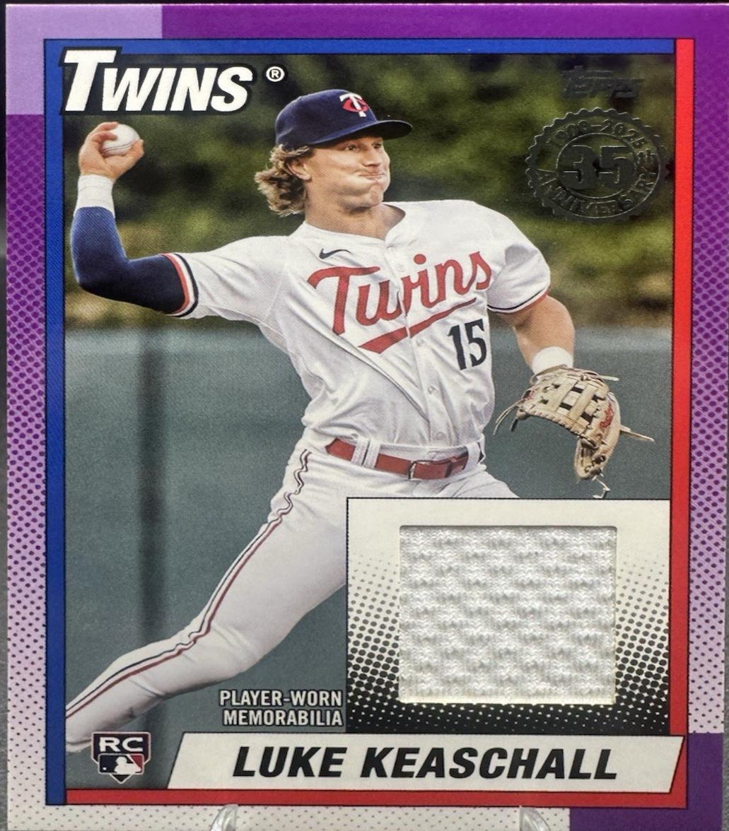 2025 Topps Update 1990 Relics Luke Keaschall #90RU-LK card