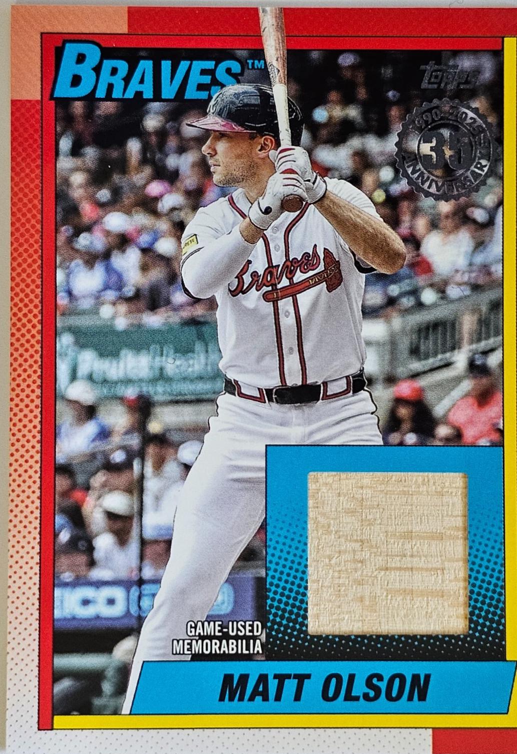 2025 Topps Update 1990 Relics Matt Olson #90RU-MO card