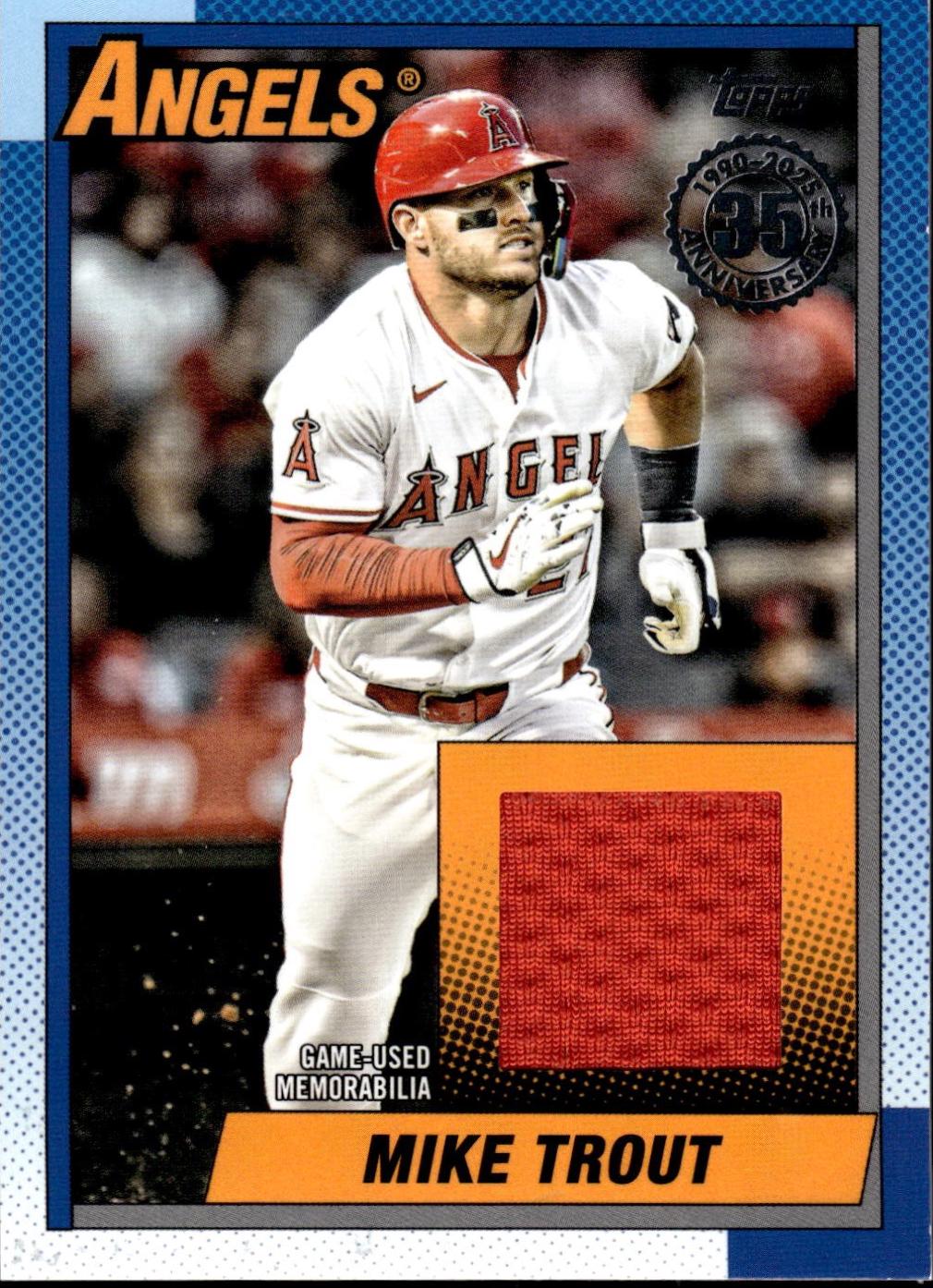 2025 Topps Update 1990 Relics Mike Trout #90RU-MT card