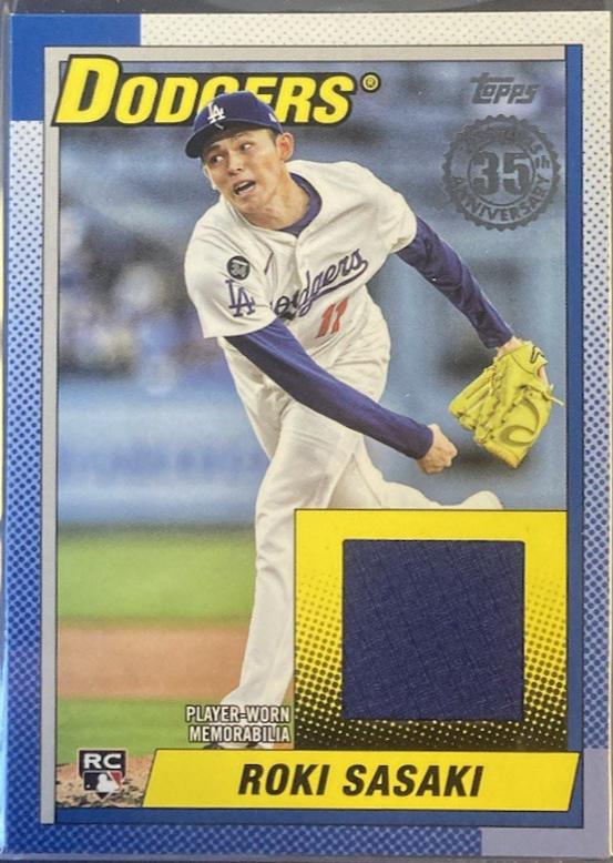 2025 Topps Update 1990 Relics Roki Sasaki #90RU-RS card