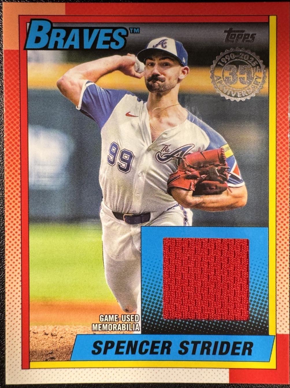 2025 Topps Update 1990 Relics Spencer Strider #90RU-SS card