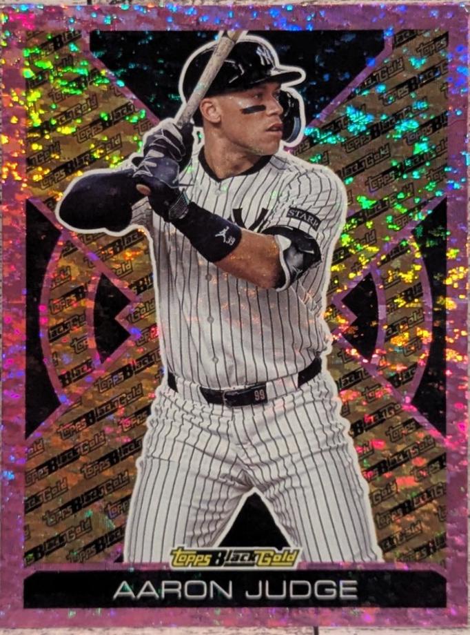 2025 Topps Update Black Gold Aaron Judge [Pink Foil] #BG-18 card
