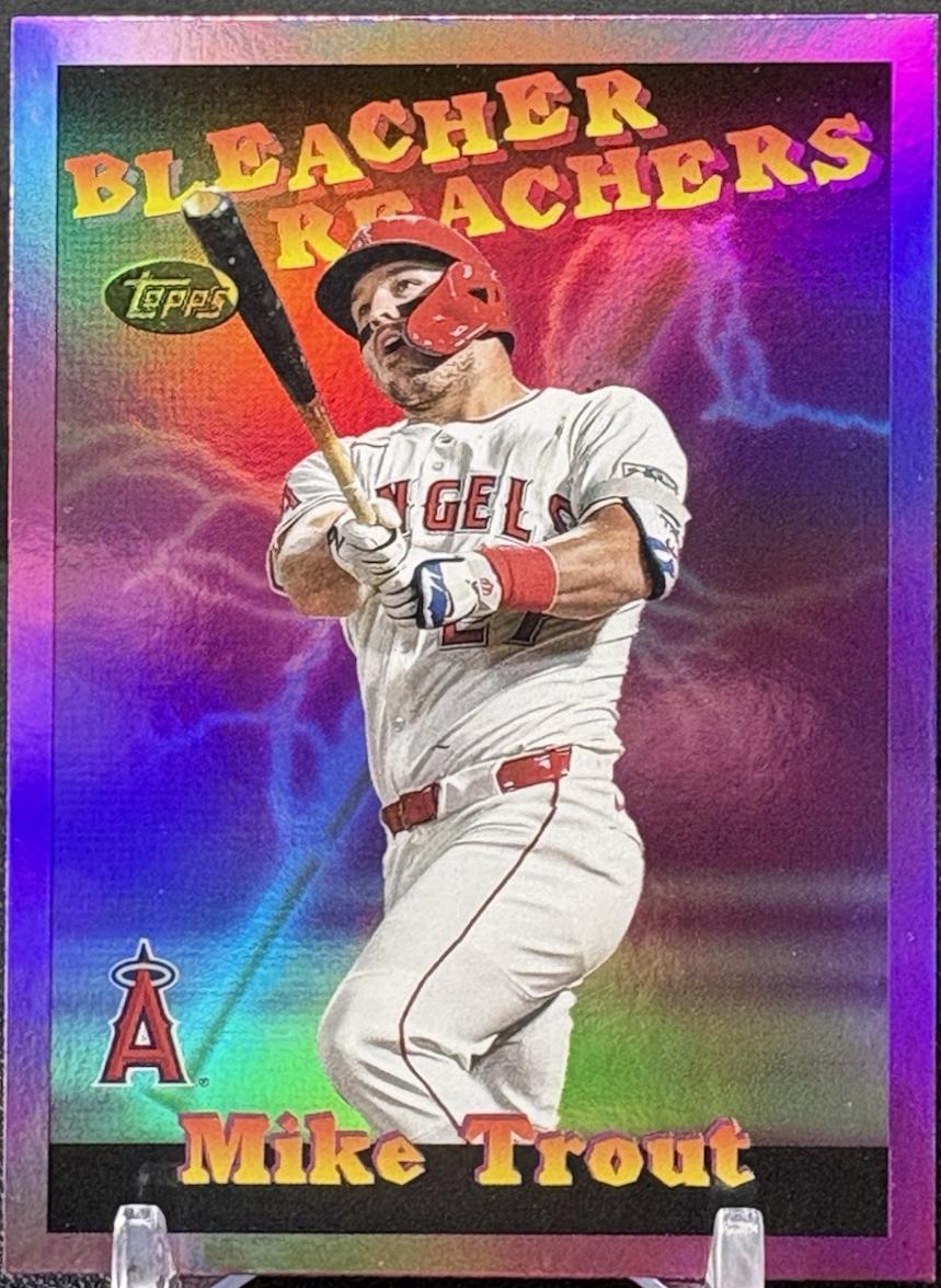 2025 Topps Update Bleacher Reachers Mike Trout [Pink Foil] #BR-13 card