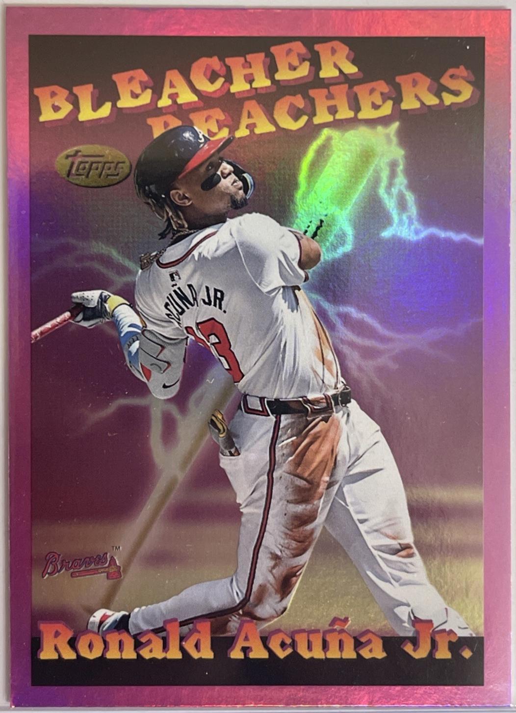 2025 Topps Update Bleacher Reachers Ronald Acuna Jr. [Pink Foil] #BR-2 card