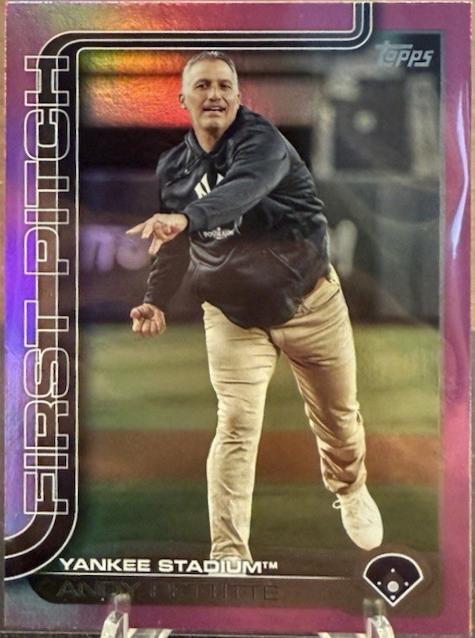 2025 Topps Update First Pitch Andy Pettitte [Pink Foil] #FPU-7 card
