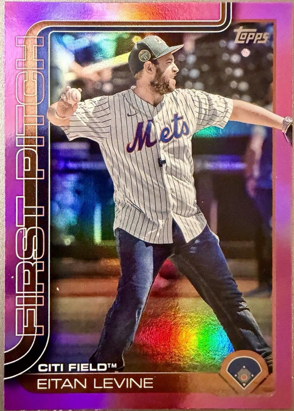 2025 Topps Update First Pitch Eitan Levine [Pink Foil] #FPU-4 card