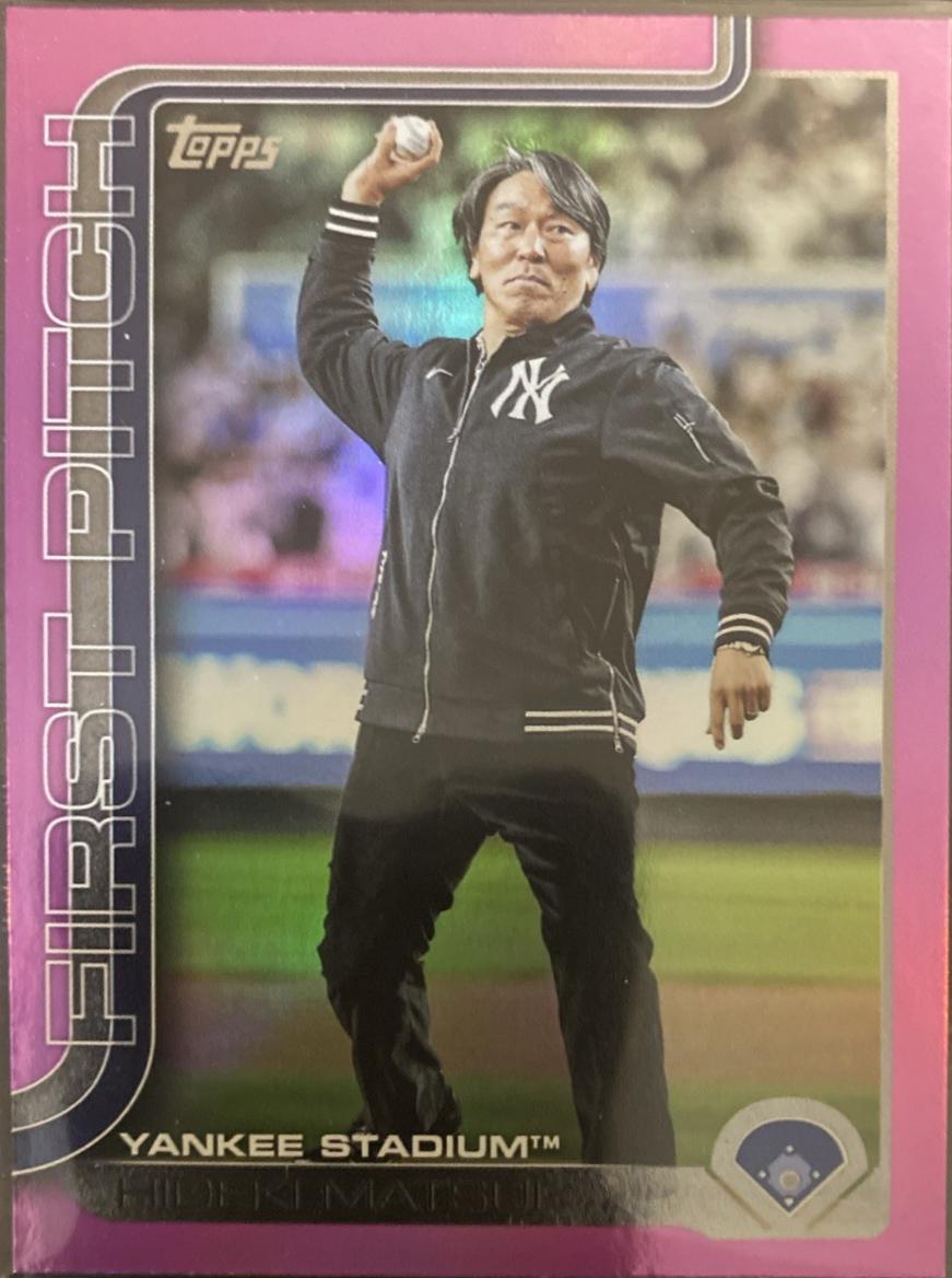 2025 Topps Update First Pitch Hideki Matsui [Pink Foil] #FPU-6 card