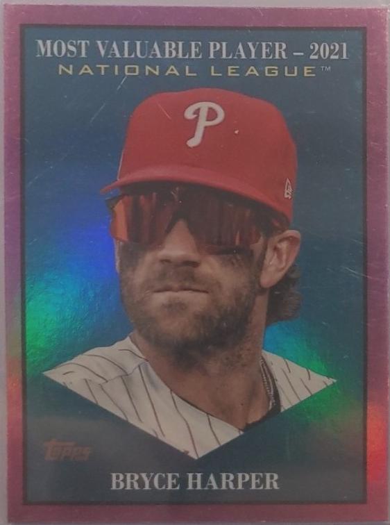 2025 Topps Update Most Valuable Bryce Harper [Pink Foil] #MV-5 card