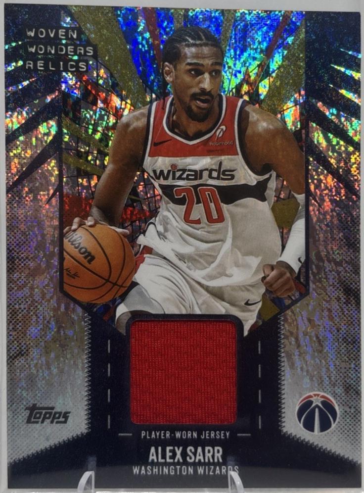 2025 Topps Woven Wonders Relic Alex Sarr [Holo Foil] #WW-AS card