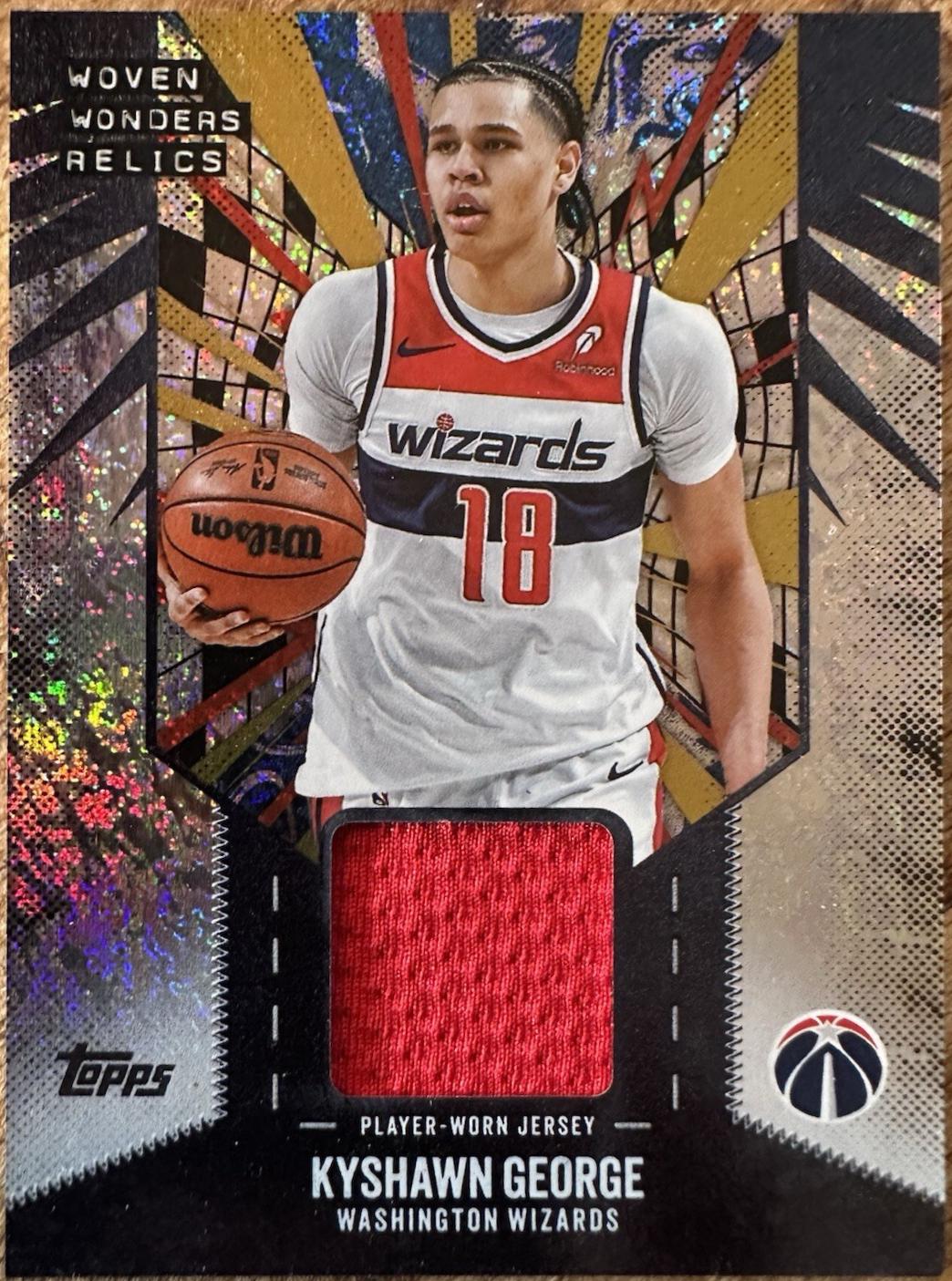 2025 Topps Woven Wonders Relic Kyshawn George #WW-KG card